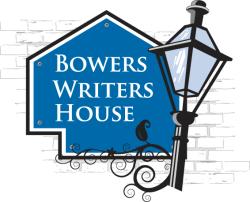 bowers writers house logo with lantern and brick wall