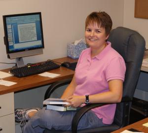 kristi kneas kristi kneas at her desk