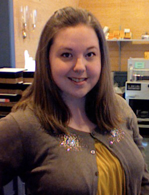 ashley gibble at her computer