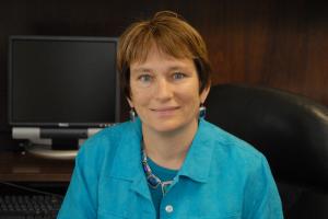 susan traverso at her desk