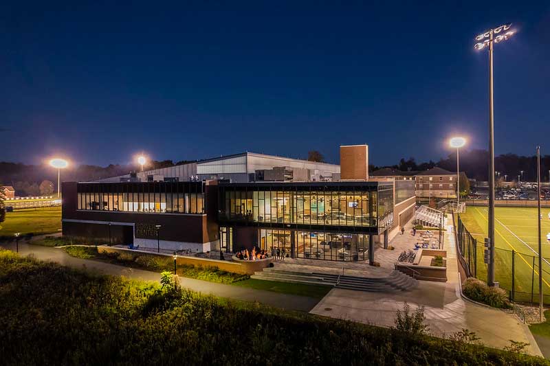 bowers center at night