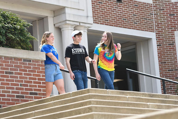 group visiting campus