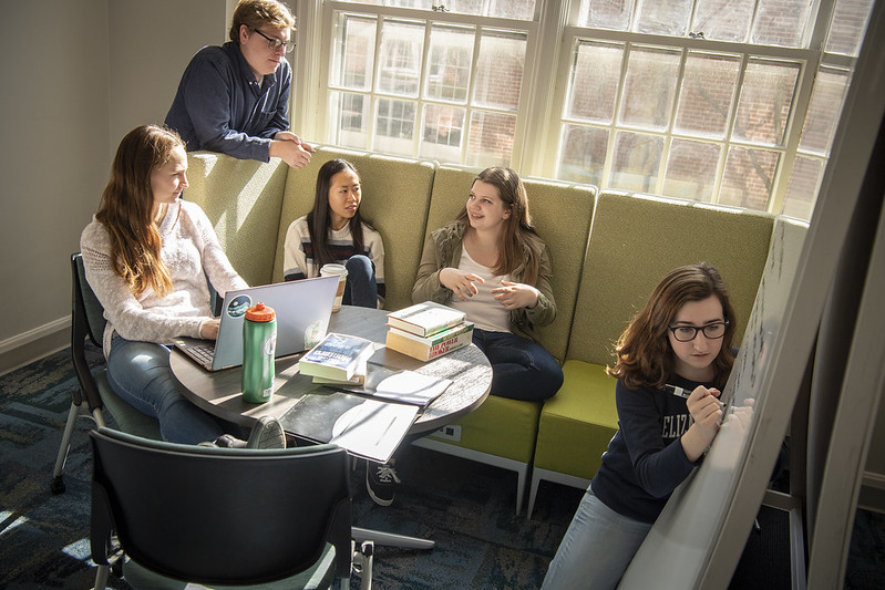 students studying together