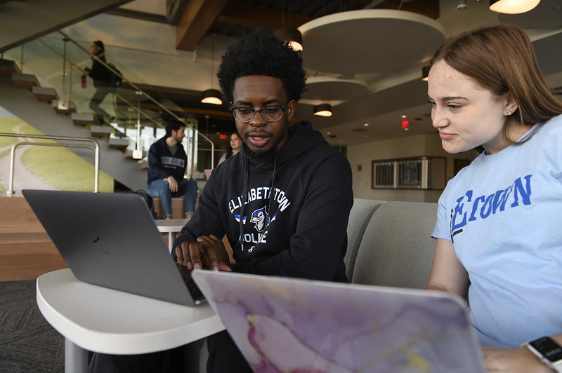 students studying together