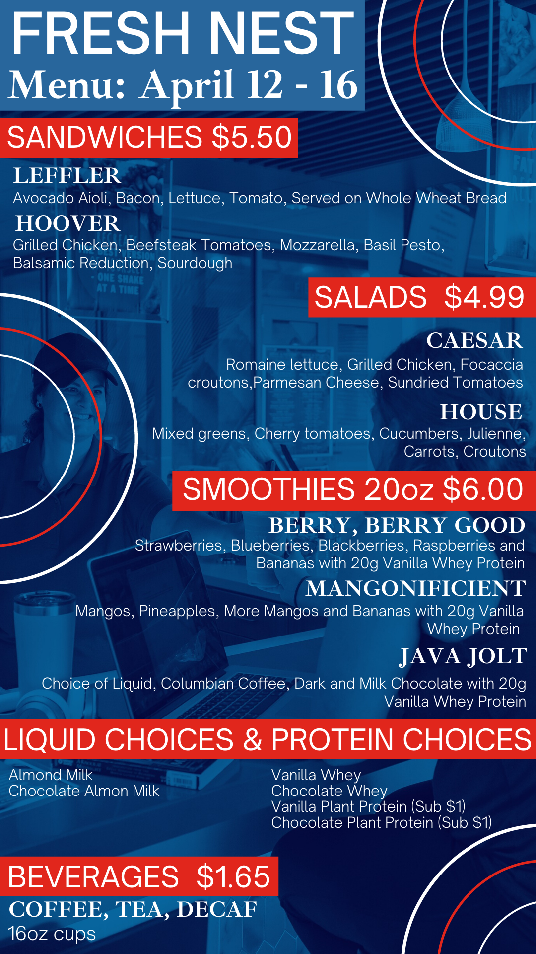 fresh nest menu