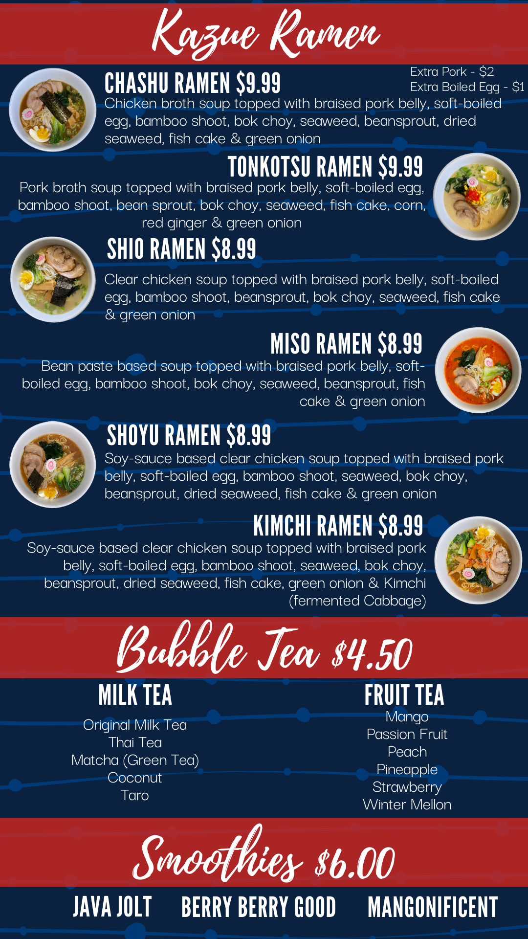 fresh nest menu