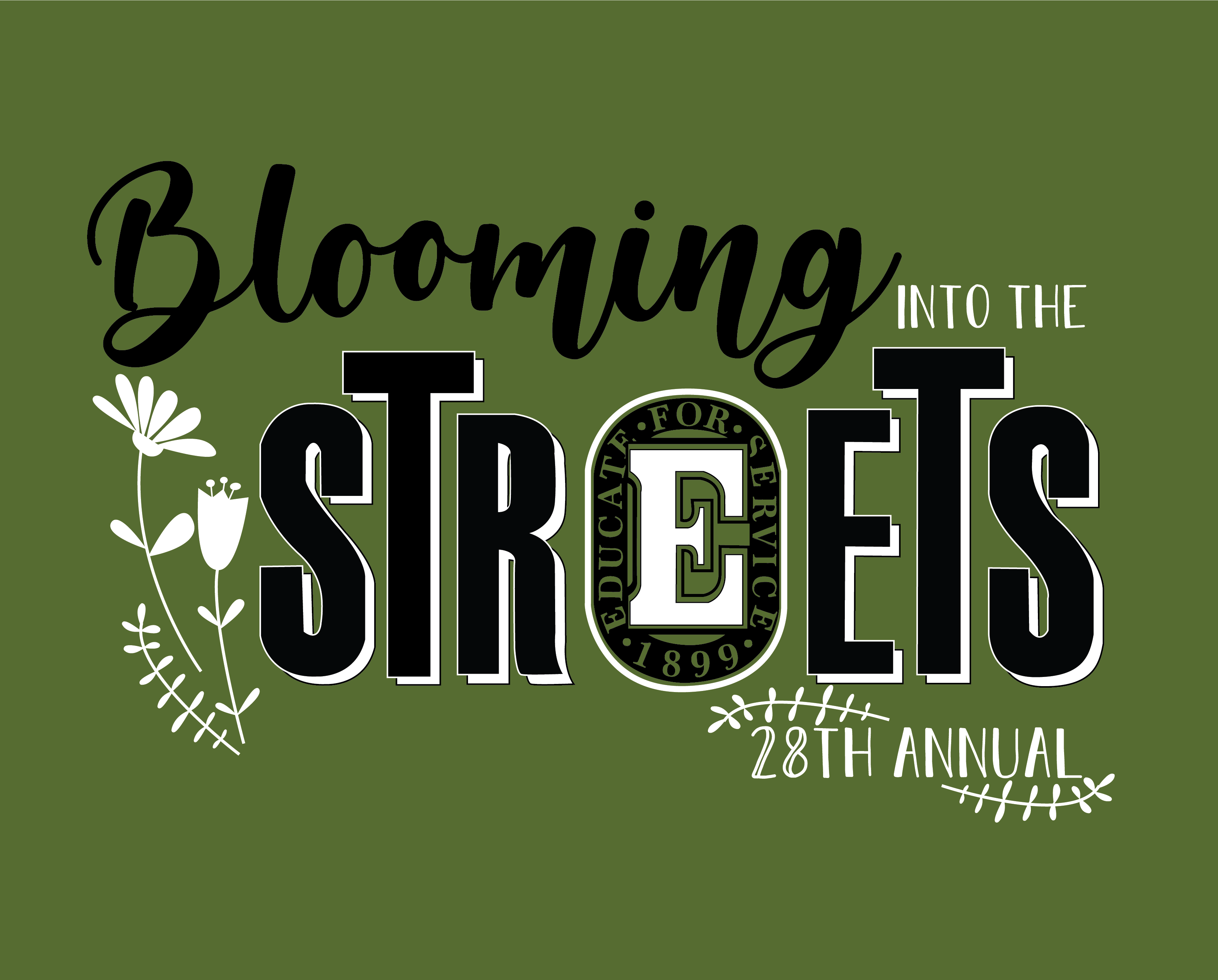 2021 logo! Blooming Into the Streets