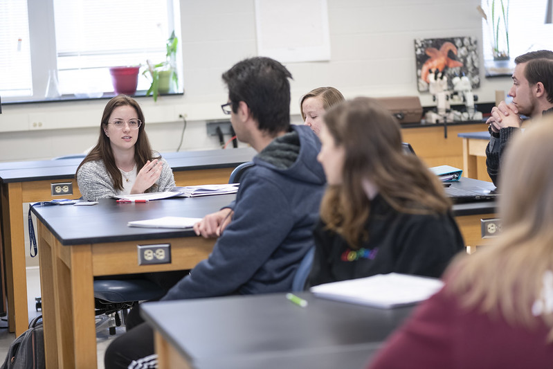 student in class