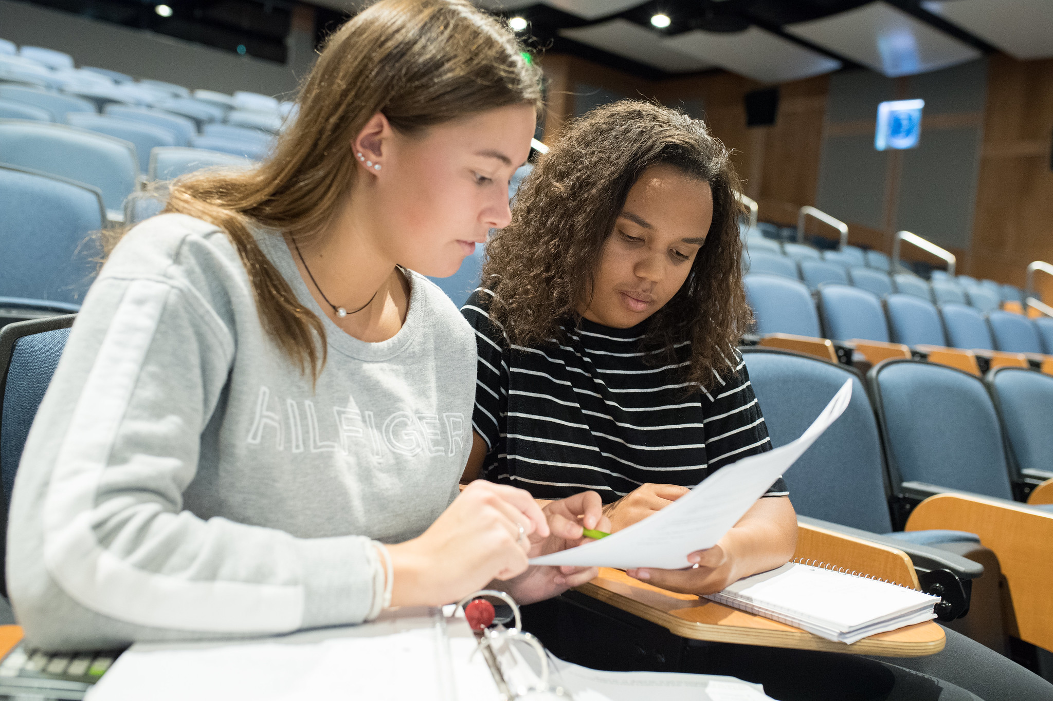 students studying