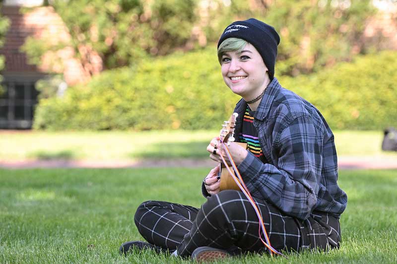 person playing guitar