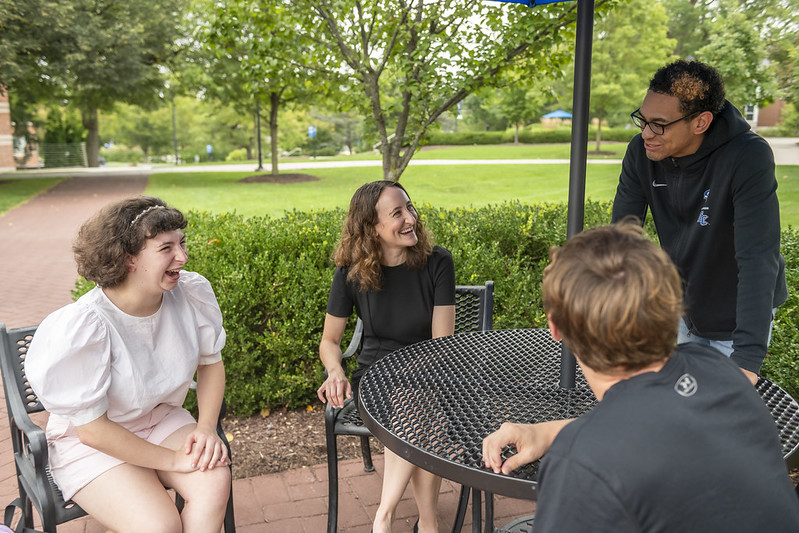 students and professor