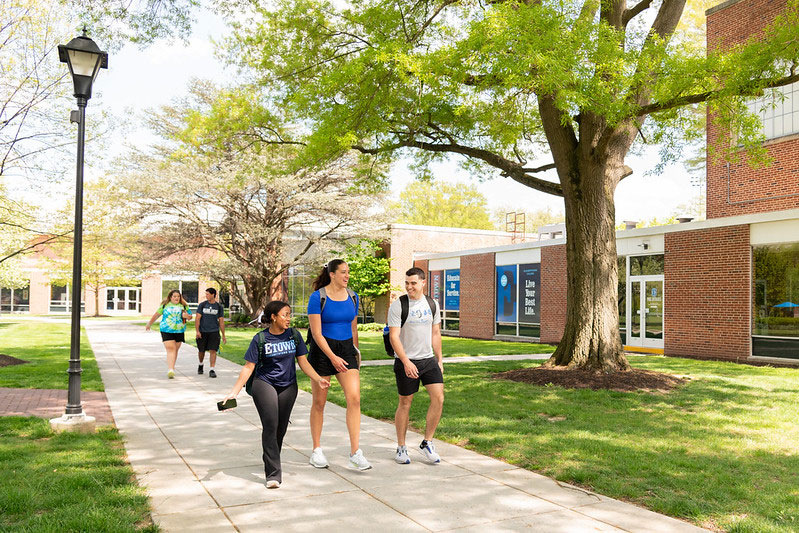students walking