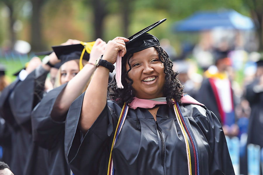 Student in regalia