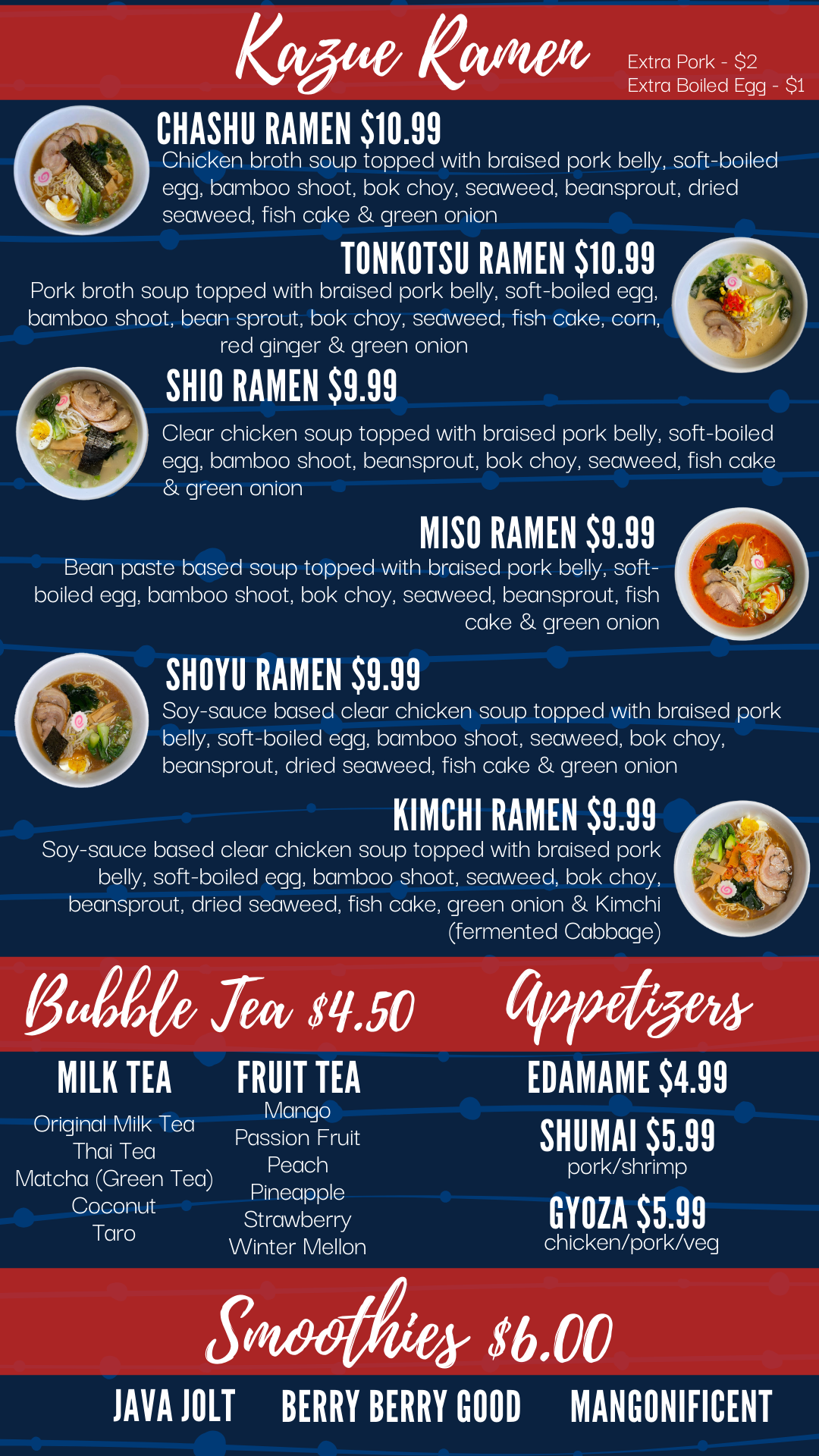fresh nest menu