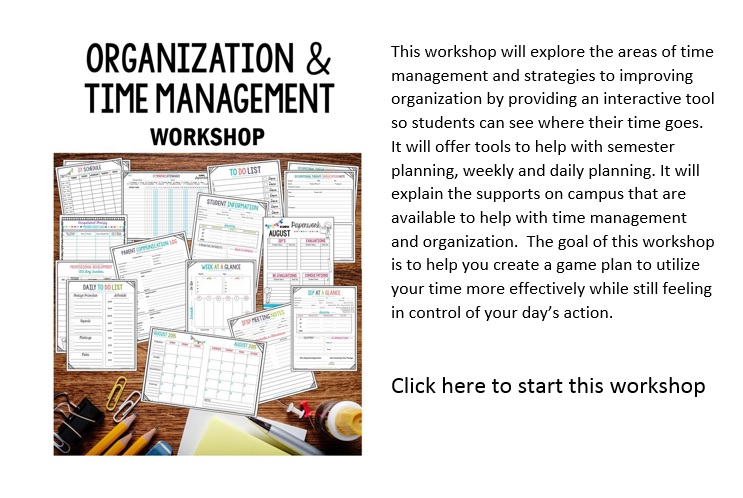 organization and time managemnt