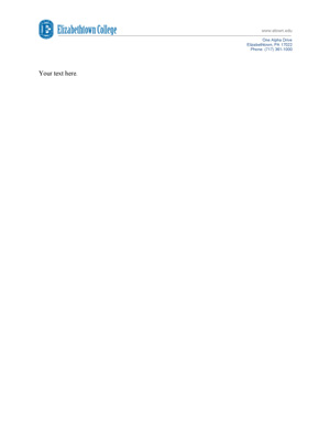 Standard Etown Letterhead Word Standard Etown Letterhead Word