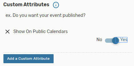 Show on Calendars - Yes