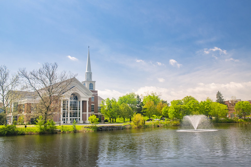 landscape photo of campus