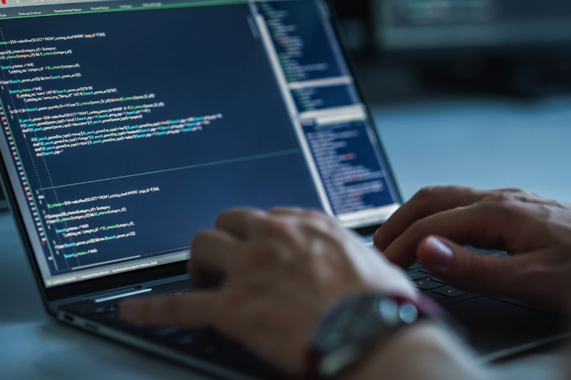 person coding
