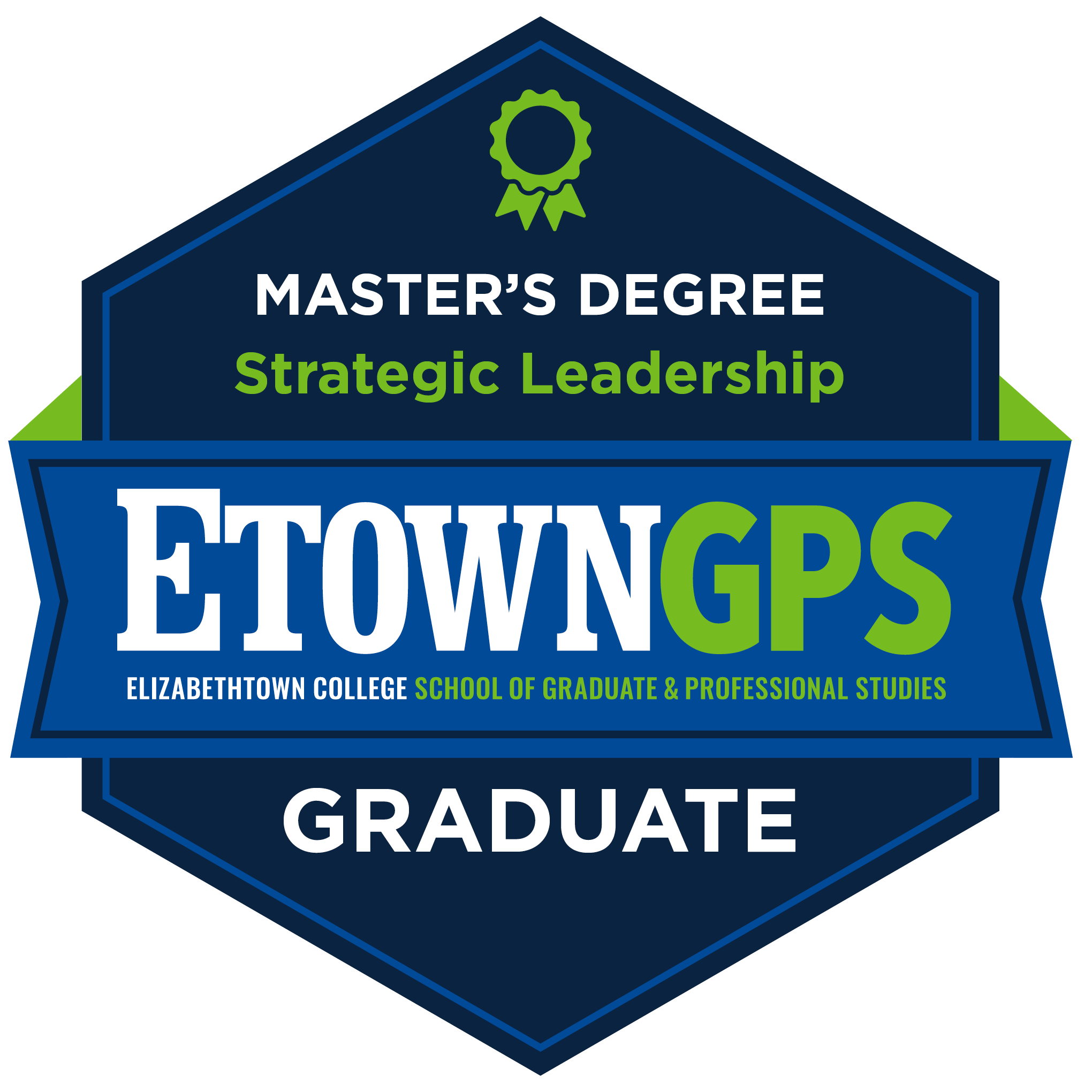 Credly badge: M.S. in Strategic Leadership